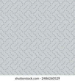 Abstract swirl pattern background. Seamless wavy line texture and concentric circles design. Gray color spiral geometric pattern for interiors, textiles, tiles, Printing, Textures, Fabrics, Cover