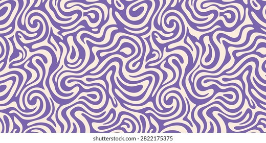 Abstract Swirl Pattern in Cream and Purple A Visually Captivating and Organic Design