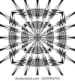 Abstractas patrón de remolino. Diseño de línea geométrica. Vector de ilusión óptica. Ilustración de arte moderno. EPS 10.