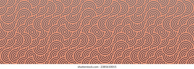 Abstract Swirl Pattern. Modern Labyrinth Maze Design with Dynamic Wave Lines. Seamless Geometric Background for Fashion, Textile, and Wall Decor.