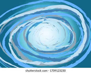 Abstract swirl pattern, shades of blue. Pattern background vector illustration