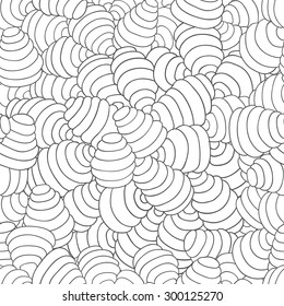 Abstract swirl pattern for your design, vector hand draw black and white background