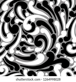 Abstract swirl seamless pattern for your design