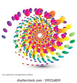 Abstract swirl shape background with vibrant color tones