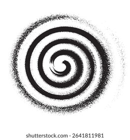Abstract swirl shape brush stroke design