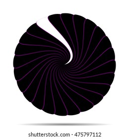 Abstract  swirl shape illustration, design element.