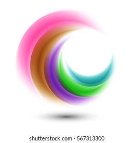 Abstract swirl shape with soft colors