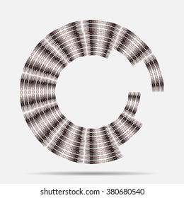 Abstract swirl shape, technology and business concept icon.