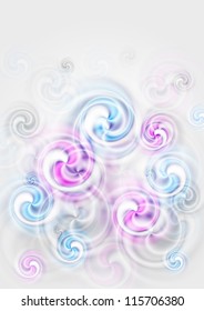 Abstract swirl shapes on the grey background. Vector illustration eps 10