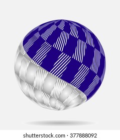 Abstract swirl sphere globe symbol. Business concept template.