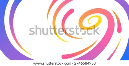 Abstract Swirl Spiral Background with Flowing Colorful Waves. Dynamic Gradient Lines Creating Modern Fluid Motion Design with Vibrant Rainbow Curves and Geometric Shapes