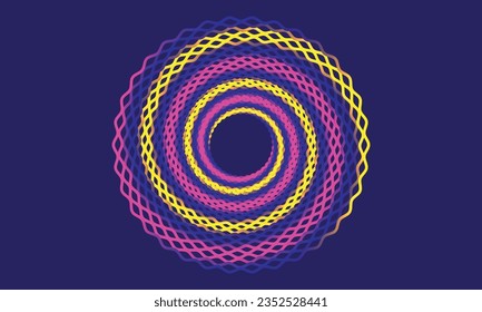 Abstract Swirl Spiral  Circle illusion swirling shapes stylish background design vector