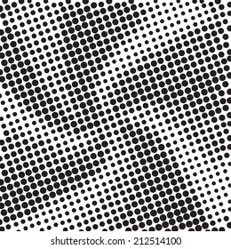 Abstract swirl texture with halftone effect. The black dots on a white background.