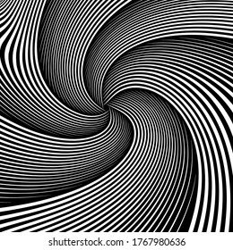 Movimento de rotação de vórtice de espiral abstrato. Ilustração vetorial.