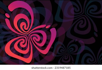 Abstract Swirl Wallpaper Background Vector. Colorful Trendy Design