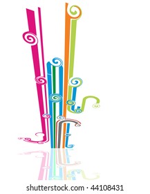 abstract swirl wave background with space for your text, vector illustration