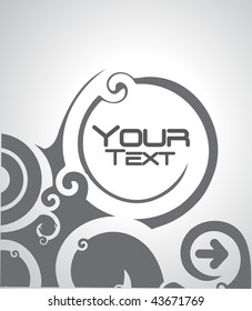 abstract swirl wave sample text banners with place for your text.