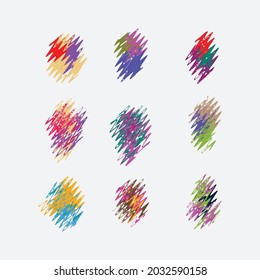 Abstract swirl wave set. Creative design.
