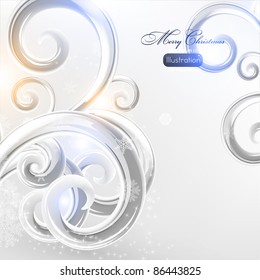 Abstract swirl winter background