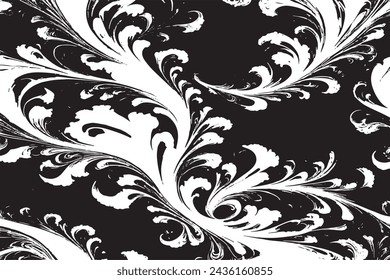 abstract swirled design black and white texture. vector illustration background texture marble and tiles for print.