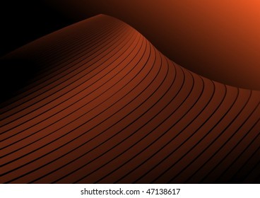 Abstract swirled spike lighted