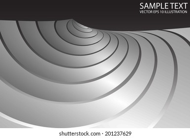 Abstract swirled vector metal background illustration - Metal abstract modern design template