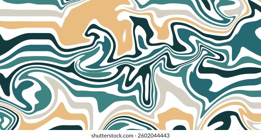 Abstract Swirling Banner  With Earthy Tones in Modern Design. Dynamic abstract design featuring swirls of muted teal, beige, and white hues. Evoking movement, creativity, and modern aesthetics.
