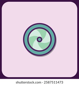 Abstract Swirling Circular Design Element Icon