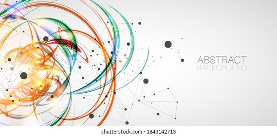 Abstrakter, wirbelnder Hintergrund für Design-Arbeiten. Futuristische geometrische Zusammensetzung.