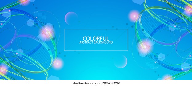 Abstract swirling colored lines. Futuristic geometric composition. Background for design works.