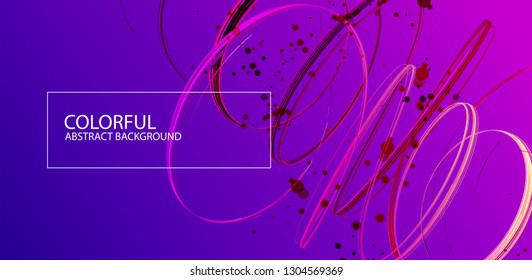 Abstract swirling colored lines. Futuristic geometric composition. Background for design works.