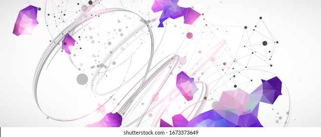 Abstract swirling colored lines. Futuristic geometric composition. Background for design works.