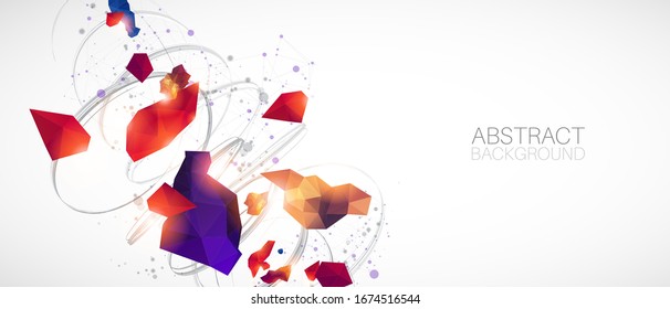 Abstract swirling colored lines. Futuristic geometric composition. Background for design works.