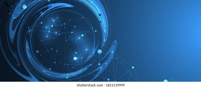 Abstract swirling. Futuristic geometric composition. Background for design works.