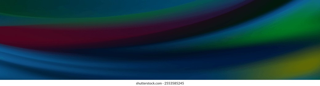 Abstract Swirling Gradient Background Blue, Green, Dark Hues