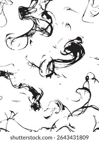 Abstract Swirling Ink Pattern with Dynamic Flow