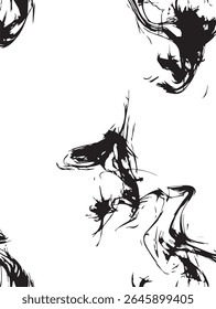 Abstract Swirling Ink Pattern with Dynamic Flow