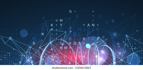 Abstract swirling  lines with plexus effect. Futuristic geometric composition. Background for design works.