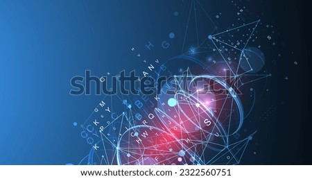 Abstract swirling  lines with plexus effect. Futuristic geometric composition. Background for design works.