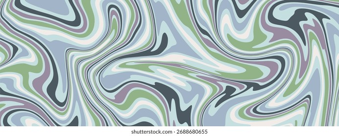 Abstract swirling marble pattern with muted pastel colors and flowing liquid effect.