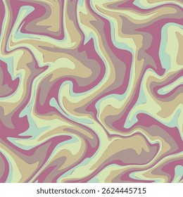 um padrão abstrato de redemoinho com cores suaves, incluindo roxo, bege e verde claro, criando uma textura de mármore líquido.