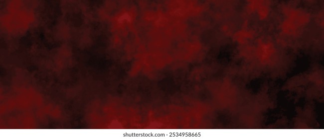 Abstractas patrón de remolino de vapor rojo y negro con suaves texturas ahumadas creando una atmósfera misteriosa e intensa.
