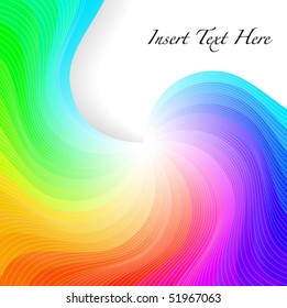 Abstract Swirling Rainbow Background - vector illustration