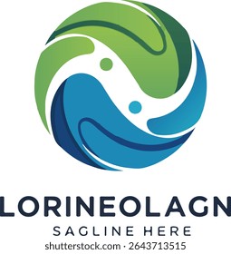 Abstract Swirling Sphere Logo for Sustainability and Eco-Friendly Brands