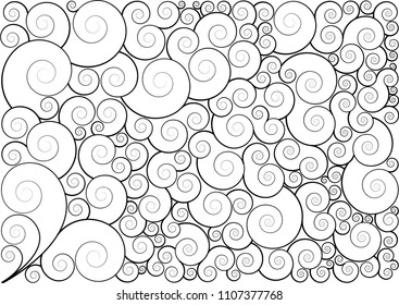 Abstract swirls background pattern.