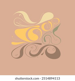 Abstract Swirls in Pastel Tones. A minimalist digital abstract artwork featuring swirling lines and pastel colors creating a visually interesting design.