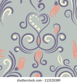 Abstract swirls seamless pattern