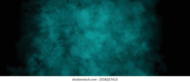 Abstract Swirls of Teal Mist Fading into Darkness, Perfect for Adding a Touch of Mystery to Any Design or Artwork
