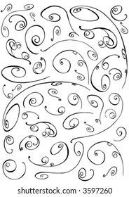 abstract with swirls vector