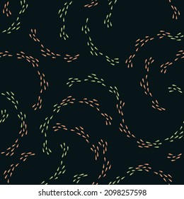 Abstract swirls, white seamless pattern